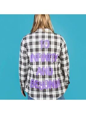 Disney Buzz Lightyear Flannel Shirt by Cakeworthy from Toy Story 4 - Size Medium